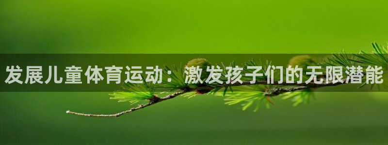 JJB竞技宝官方正版app代理：发展儿童体育运动：激