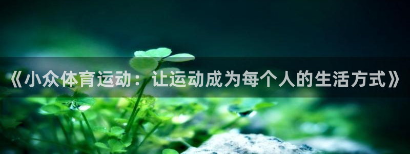 JJB竞技宝官方正版app娱乐下载：《小众体育运动：